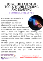 Using the Latest AI Tools to Aid Teaching and Learning