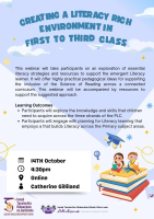 Creating a literacy rich environment in First to Third Classes