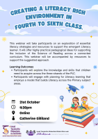 Creating a literacy rich environment in Fourth to Sixth Class