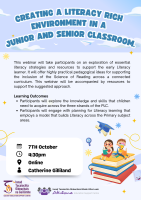Creating a literacy rich environment in Junior and Senior Infants
