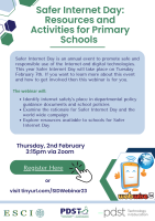 PDST Technology in Education:  Safer Internet Day: Resources and Activities for Primary Schools
